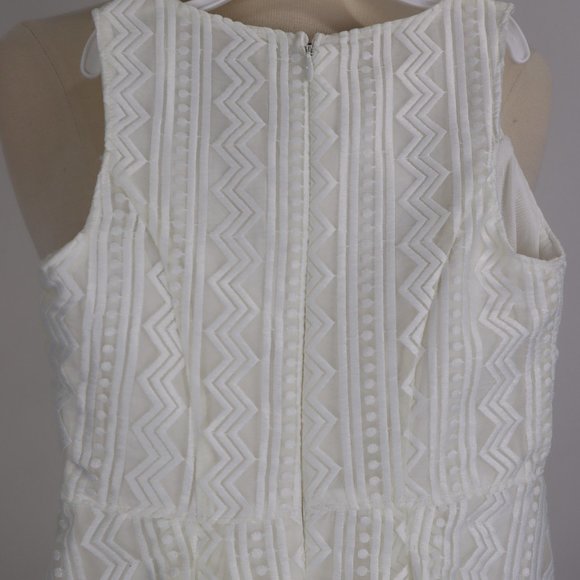 🩰 Abercrombie Kids NWOT Eyelet Taffeta Crisp White Dress Vacation Beach Party 3 - Picture 5 of 6